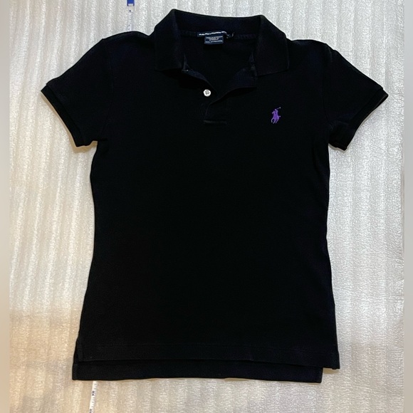 Ralph Lauren Sport Black Polo Shirt with Purple Accent Size Small - Picture 4 of 13